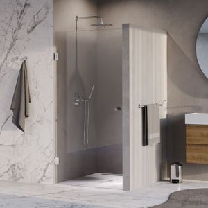 Brauer - Void Carving - Nisdeur - Helder Glas - Omkeerbaar - Chroom
