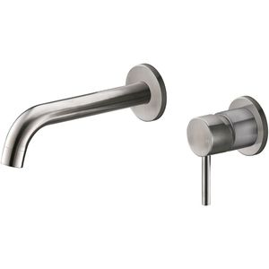 Wastafelkraan inbouw compleet wiesbaden cain met coldstart 304 rvs