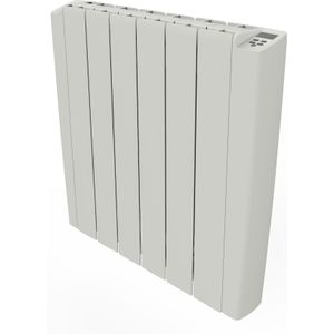 Elektrische radiator bws mash 58x108 cm 2000w muurbevestiging met stekker en afstandsbediening wit