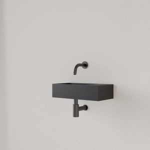 Fontein gliss design nano 36x18x9 cm zonder kraangat rechts mat zwart