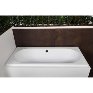 Inbouw ligbad luca sanitair primo acryl 180x80x49 cm mat wit