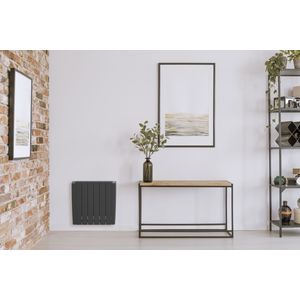 Elektrische radiator bws mash 58x108 cm 2000w muurbevestiging met stekker en afstandsbediening antracietgrijs