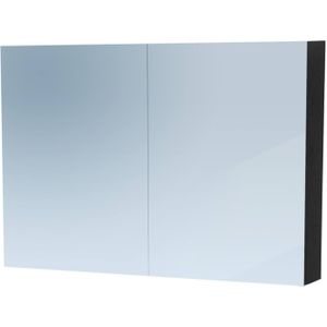 Spiegelkast dual exclusive line 100 cm black wood