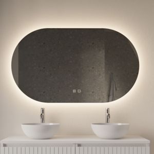 Badkamerspiegel gliss orion 70x150 cm horizontaal led incl. Verwarming