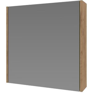 Spiegelkast proline comfort met houten deur 60x14x60 cm whisky oak