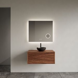 Onderkast gliss design joa walnut 60 cm incl. Topplaat