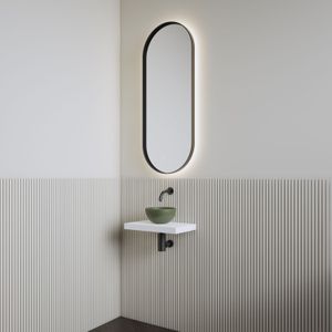 Fonteinset | bws leto | planchet kristal wit | waskom mat olijf groen
