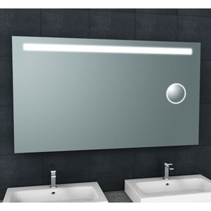 Spiegel wiesbaden tigris met led verlichting en scheerspiegel 140x80 cm