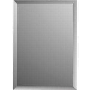 Spiegel charleston plieger rechthoekig 4mm met facetrand 120x45 cm zilver