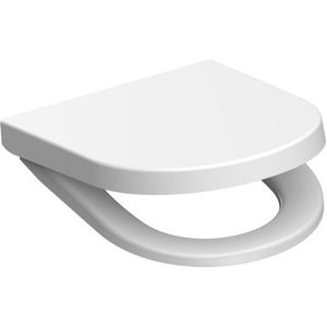 Toiletzitting schutte white duroplast met soft close en quick release d-vorm gelakt wit