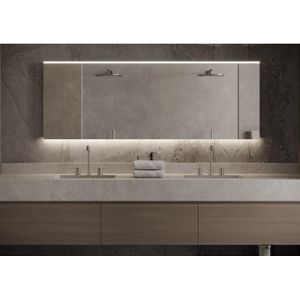 Spiegel martens & meijer praag 180x70 cm met indirecte en direct verlichting en spiegelverwarming