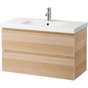 Badmeubelset wiesbaden vision oak 100x46x53 cm