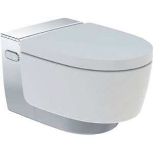 Douche wc geberit aquaclean mera classic met geurafzuiging warme luchtdroging en ladydouche met softclose en deksel glanschroom