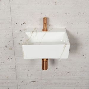 Fonteinset carrara marmerlook wiesbaden color brons koper