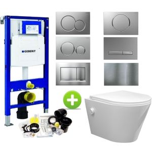 Geberit up320 toiletset bidesta | rimless | met bidetkraan | mat wit | sigma drukplaat