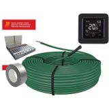 e-HEAT Cable Set 17,6 m / 300 Watt Set met C16-thermostaat | Zwart