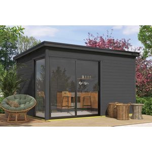 Outdoor Life Products | Tuinhuis Olivia 385 x 295 | Carbon Grey