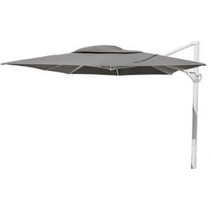 4 Seasons Outdoor | Zweefparasol Siesta Premium 300 x 400 cm | Wit-Charcoal