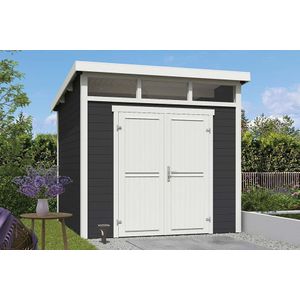 Outdoor Life Products | Tuinhuis Kibo 3 - 250 x 250 | Gecoat | Carbon Grey-Wit