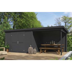 Outdoor Life Products | Tuinhuis Kjeld 550 x 250 | Gecoat | Carbon Grey