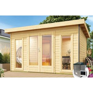 Karibu | Mainburg 2 Sauna Set B | Kachel 9 kW Externe Bediening