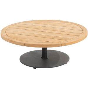 4 Seasons Outdoor | Koffietafel Volta Teak Ø80 cm x 30(h) cm | Antraciet