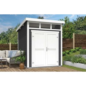 Outdoor Life Products | Tuinhuis Kibo 2 - 200 x 250 | Gecoat | Carbon Grey-Wit