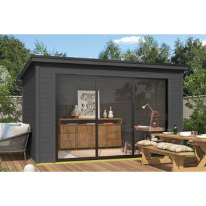 Outdoor Life Products | Tuinhuis Pernilla 385 x 295 | Carbon Grey