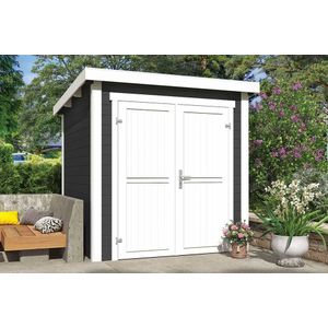 Outdoor Life Products | Tuinhuis Sara 200 x 200 | Gecoat | Carbon Grey-Wit