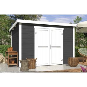 Outdoor Life Products | Tuinhuis Lotta 300 x 250 | Gecoat | Carbon Grey-Wit