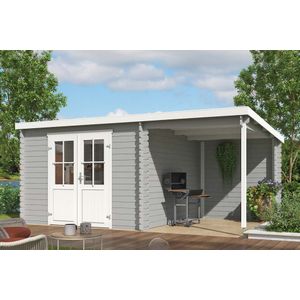 Outdoor Life Products | Tuinhuis Tampa 481 x 292 | Gecoat | Platinum Grey-Wit