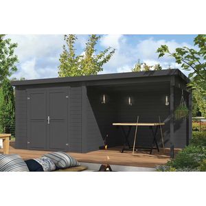 Outdoor Life Products | Tuinhuis Lars 500 x 250 | Gecoat | Carbon Grey