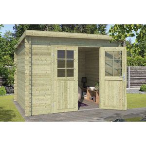 Outdoor Life Products | Tuinhuis Nadia 275 x 175 | Olijfgroen Geïmpregneerd