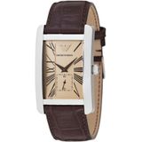 Emporio Armani - AR0155 - Polshorloge - Bruin - Lederen Band - 25mm Kast