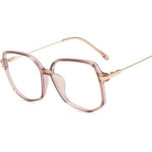 Elbru Vintage Anti Blauw Licht Brilmontuur Polygonal Bijziendheid Optische Spiegel Vrouwen Mannen Transparante Brillen Frame Brillen Frame