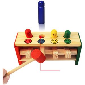 Stok Hamer Doos Baby Houten Hamer Speelgoed Peuters Educatief Puzzel Speelgoed Voor Kinderen Houten Spel Hameren Bench Kinderen Speelgoed