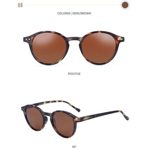 Gepolariseerde Zonnebril Mannen Vrouwen Vintage Ronde Frame Licht Zonnebril Polaroid Lens Zonnebril Eyewear UV400 BT4203