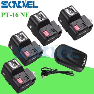 PT-16 NE 16 Kanalen Draadloze Radio Flash Trigger set + 4 ontvangers met paraplu houder Voor Canon Nikon Pentax Godox Yongnuo