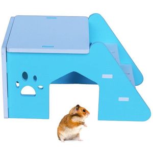 Hout Hamster Hideout Kooi Voor Hamster Poot Kleine Huisdier Hideout Hamster Huis Met Ladder Voor Hamster Rat Cavia