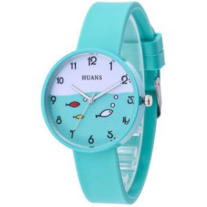 Top Brand Huans Kinderen Horloges Voor Vrouwen Meisje Clcok Kinderen Quartz Horloge Eenvoudige Kleine Verse Siliconen Kinderen horloge