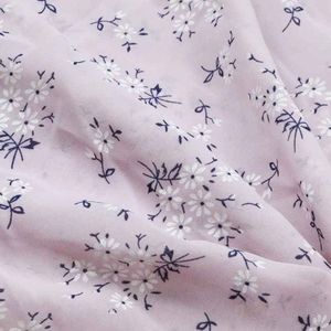 Roze, Blauw, Groen, Geel Zachte Bloemen Gedrukt Chiffon Tule Stof Voor Jurk Shirts, Door De Meter