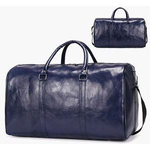 Leather Travel Bag Large Duffle Independent Big Fitness Bags Handbag Bag Luggage Shoulder Bag Black Men Zipper Pu
