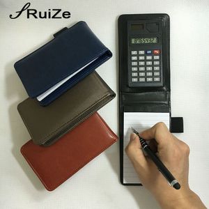 Ruize Multifunctionele Kleine Notebook A7 Pocket Notebook Planner Notepad Lederen Cover Note Met Rekenmachine
