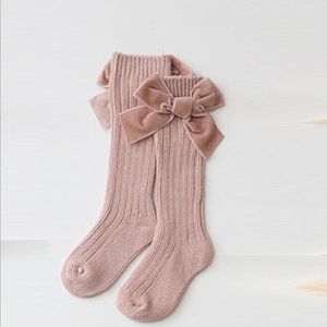 Kerst Baby Meisjes Sokken Grote Fluwelen Strik Side Prinses Meisjes Laarzen Sokken Voor Kinderen Beenwarmers Meias Chaussettes