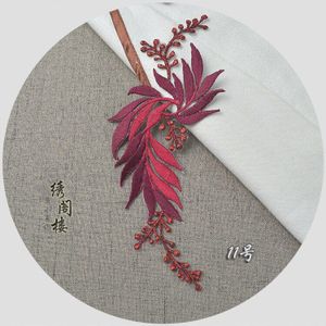 Draad Zilveren Draad Borduurwerk Bladeren Nationale Wind Om De Bloem Doek Plakken Bloem Cheongsam Decoratie Patch Patch Lijm