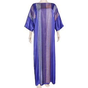 Afrikaanse Dashiki Jurk Zijde Kralen Abaya Bandage Bazin Vintage Lange Mouwen Gewaad Toga Afrika Sexy Lady Party Maxi Jurk