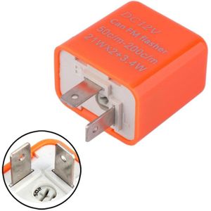 Universele Verstelbare Frequentie Vierkante Knipperende Led Flasher Motorfiets Led Knipperlichten Indicator 12V Flash Relais