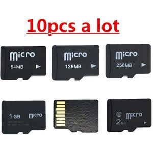 ! 10 Stuks 1 Gb 512 Mb 256 Mb 128 Mb 64 Mb Micro Tf Card Transflash Geheugenkaart