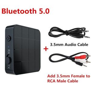 Bluetooth 5.0 4.2 Ontvanger Zender 3.5Mm Aux Jack Rca Stereo Muziek Bluetooth Draadloze Audio Adapter Voor Auto Tv Pc luidsprekers