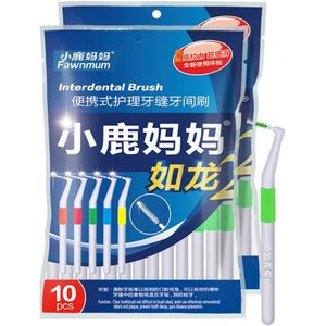 10 Stks/set Ultra-Fijne Hoofd Rager L-Vormige Zachte Haren Rager Professionele Oral Care Tools